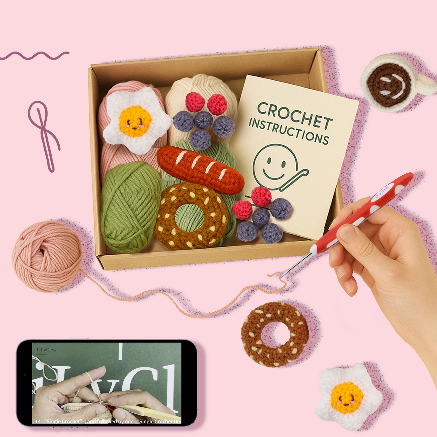 Bagel Party Crochet Kits