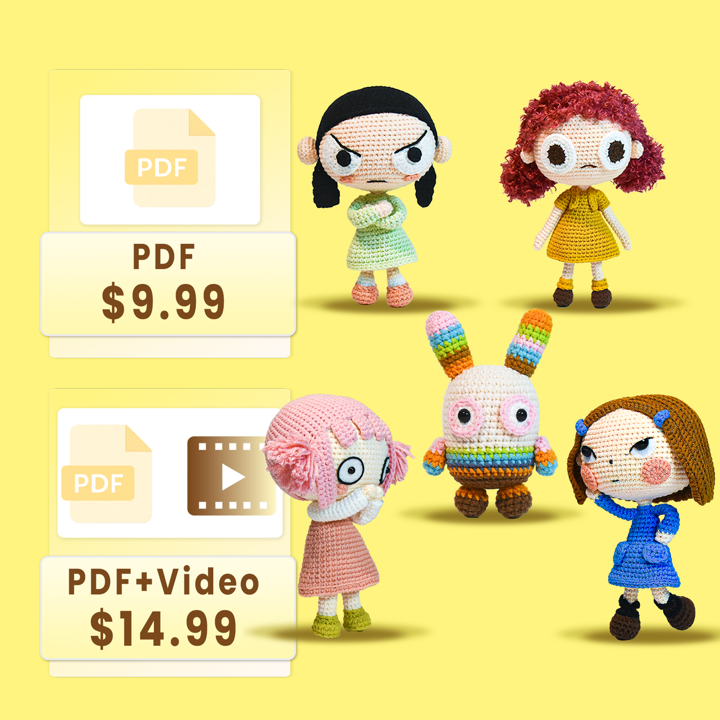 Yarnlings 5 in 1 (Pattern & Video)